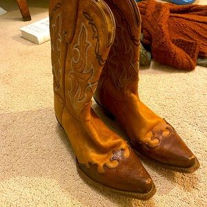 Tony Lama wingtip boots